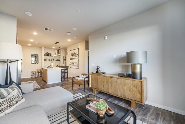 living room at Aventine Littleton Apartments