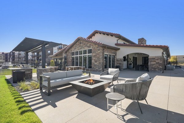 fire pit at Aventine Littleton Apartments