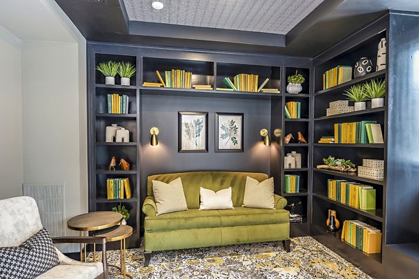 Clubhouse featuring modern design and comfortable seating at The Aston at Town Center Apartments
