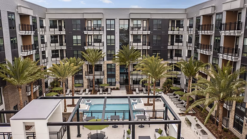 Inviting outdoor pool at The Aston at Town Center Apartments, perfect for relaxation and leisure