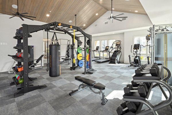 fitness center at Render Covington Apartments 