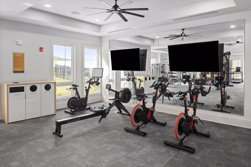 fitness center at Render Covington Apartments 