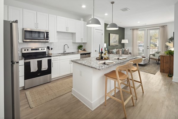 kitchen at Render Covington Apartments