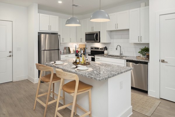 kitchen at Render Covington Apartments