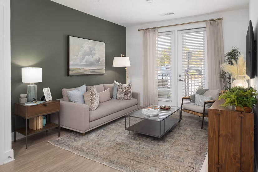 living room at Render Covington Apartments 