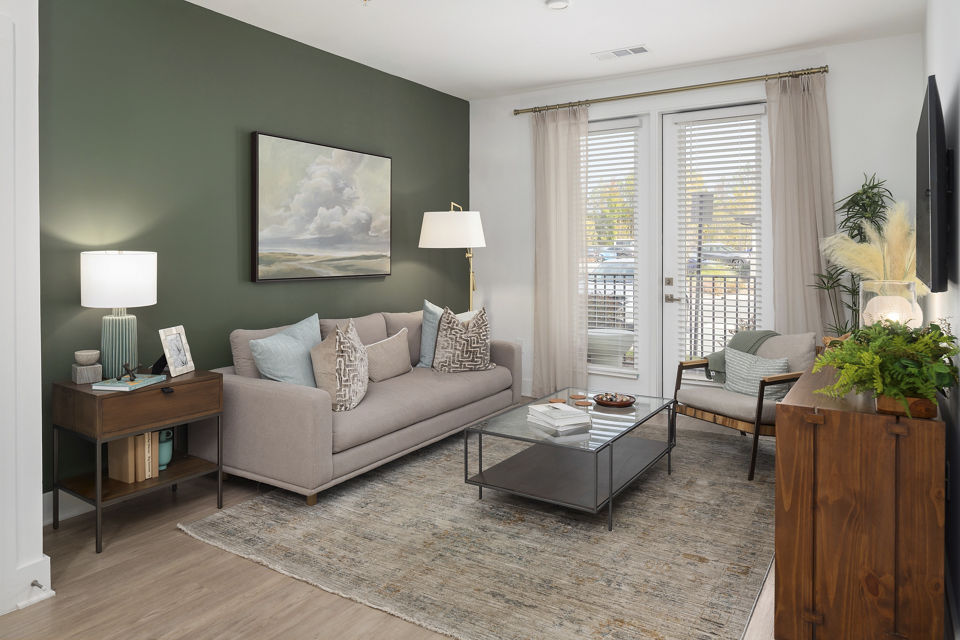 living room at Render Covington Apartments 