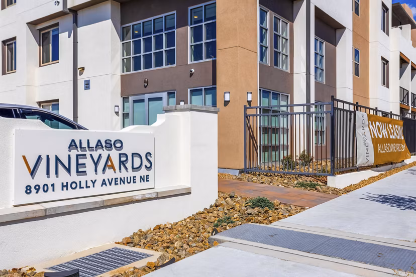 signage at Allaso Vineyards Apartments