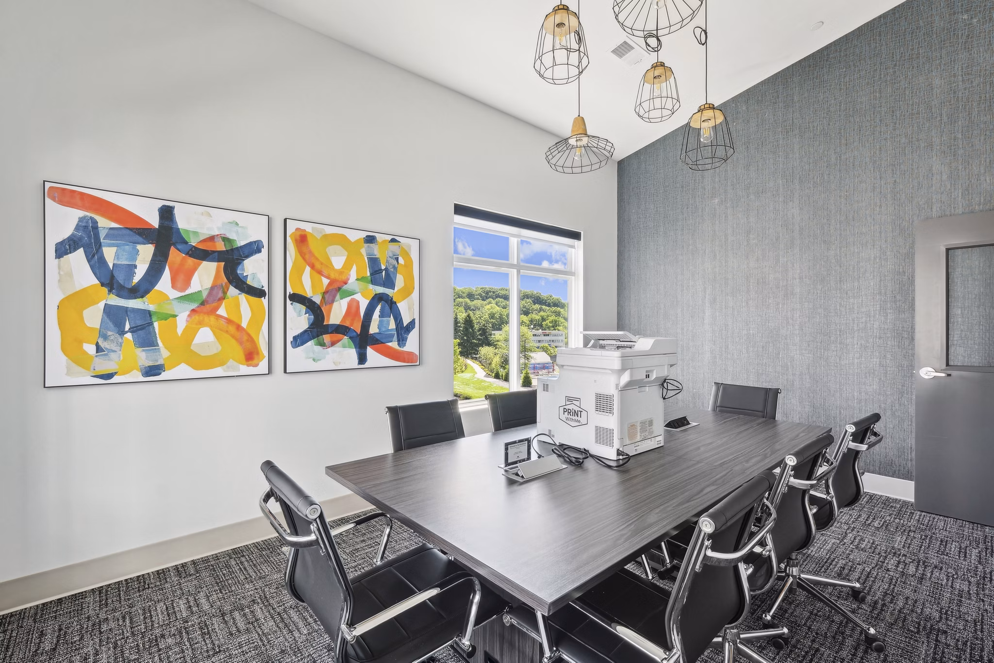 Meeting facility with modern design at The Foundmore Apartments, luxurious space for gatherings and events