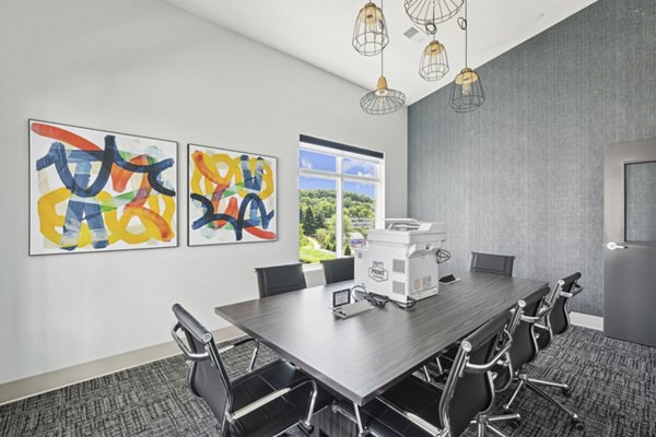 Meeting facility with modern design at The Foundmore Apartments, luxurious space for gatherings and events