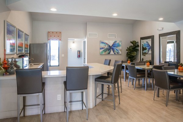 Clubhouse with modern design at The Julia Apartments offering luxury amenities in a vibrant community
