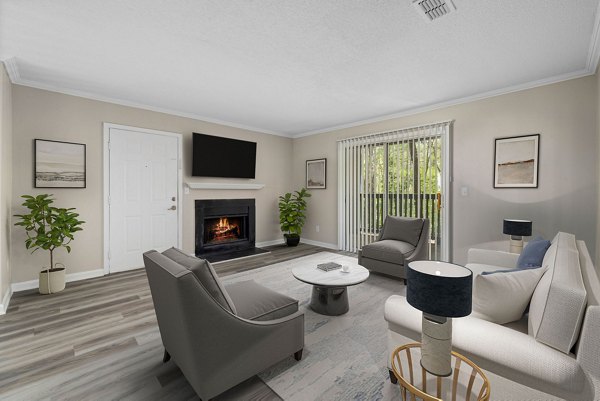 living room at Madison at Adams Farm Apartments