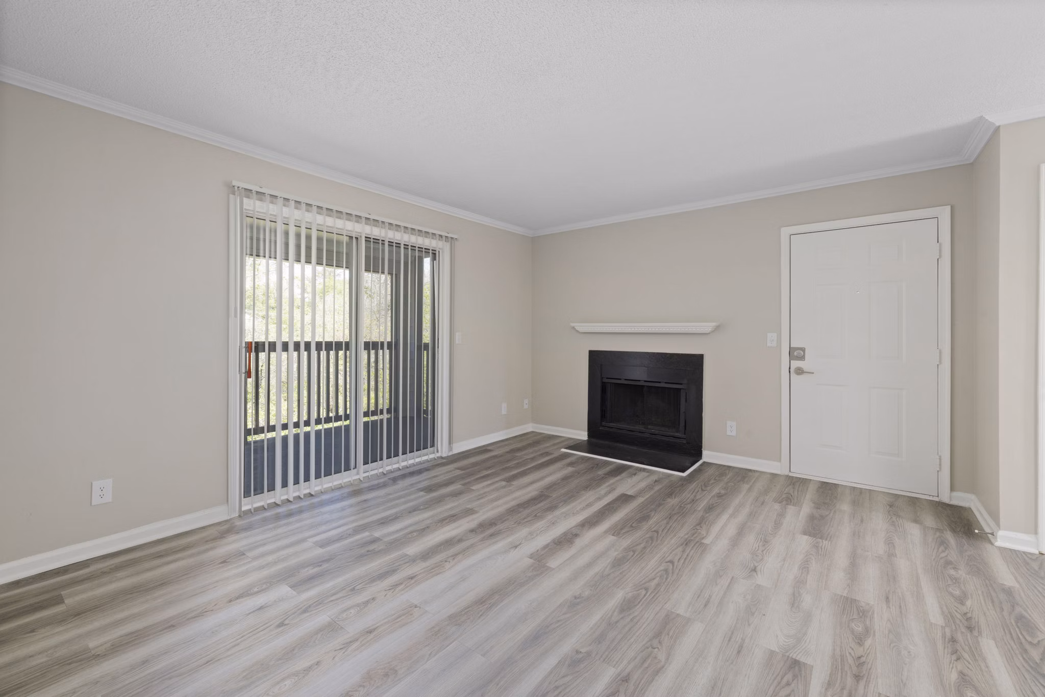 Spacious living room with modern decor at Madison at Adams Farm Apartments