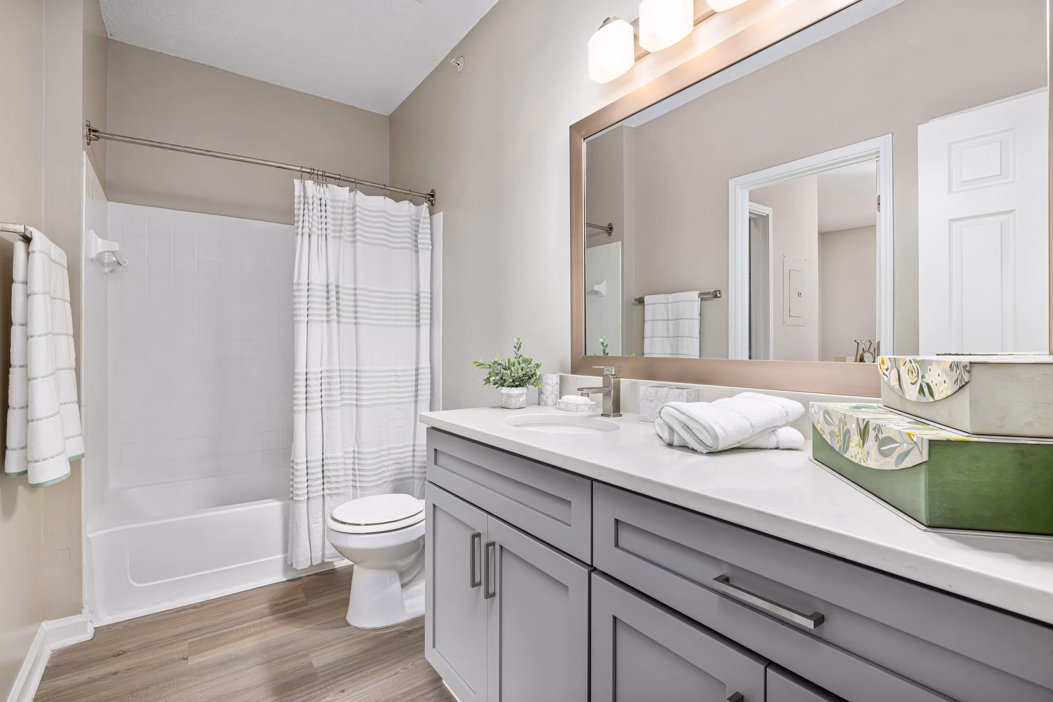 Modern bathroom with sleek fixtures at Mariners Crossing Apartments