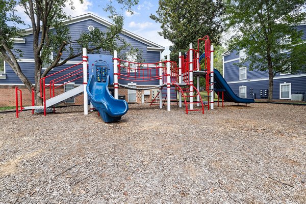 Colorful playground at Mariners Crossing Apartments with modern equipment for family fun and recreation