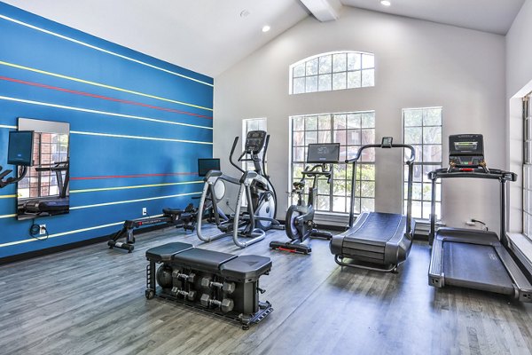 fitness center at The Quarry Alamo Heights Apartments