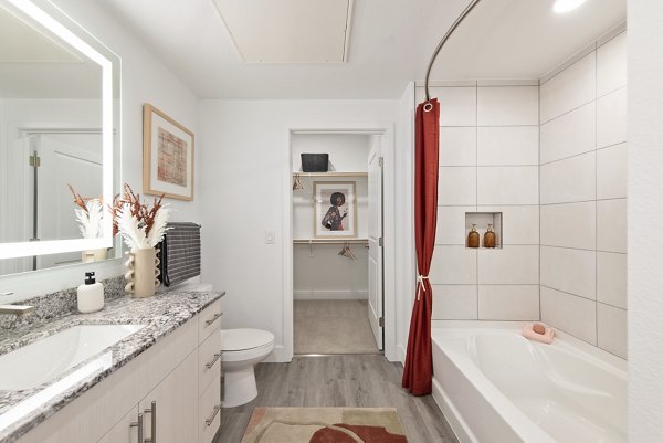 bathroom at Alexan Montview Plaza Apartments