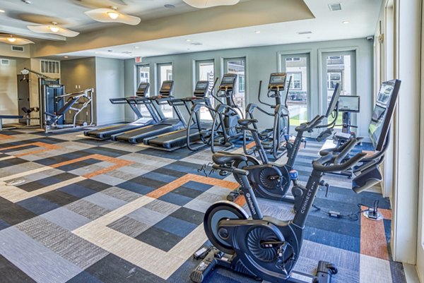 fitness center at Alexan Montview Plaza Apartments