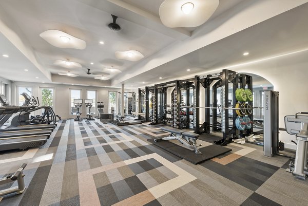 fitness center at Alexan Montview Plaza Apartments