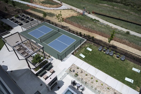 tennis court at Alexan Montview Plaza Apartments