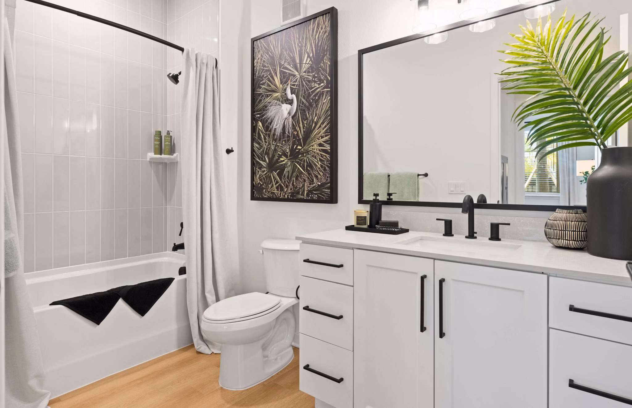 Bathroom featuring modern fixtures and sleek design at Marlowe Gateway Apartments