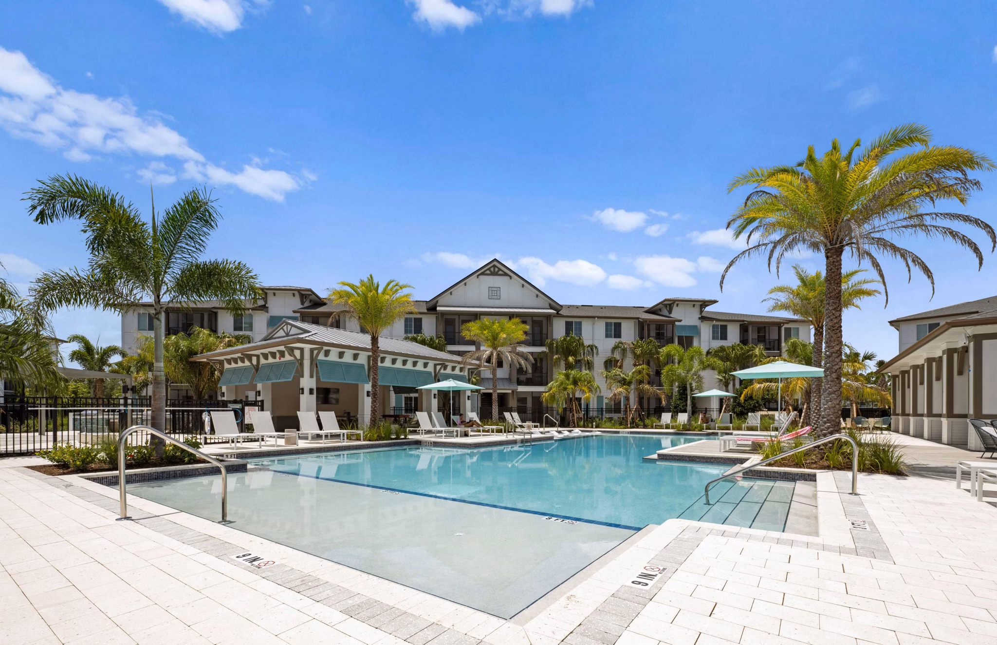 Rooftop pool with panoramic city views at Marlowe Gateway Apartments