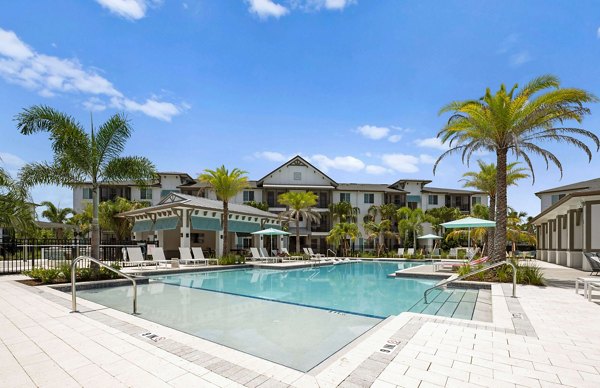 Rooftop pool with panoramic city views at Marlowe Gateway Apartments