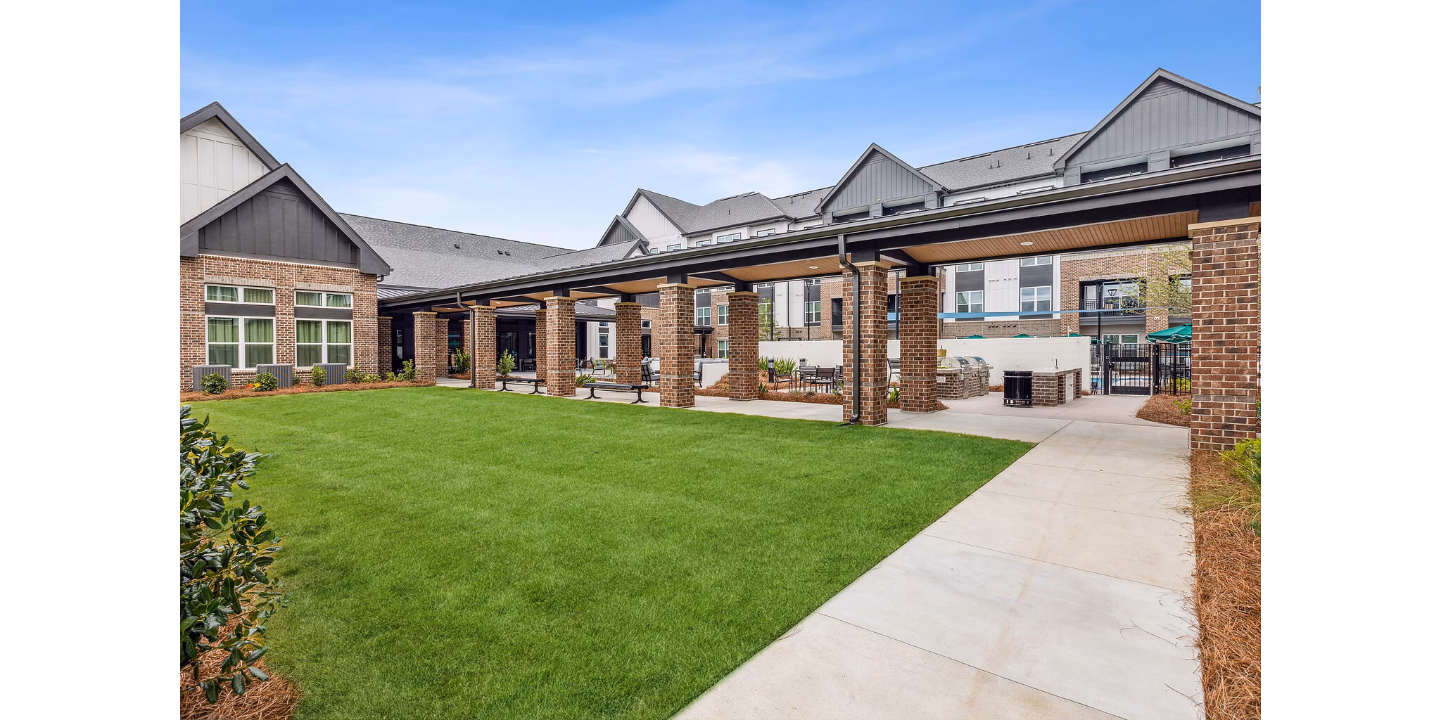 recreational area at Everleigh Deerfield Apartments 