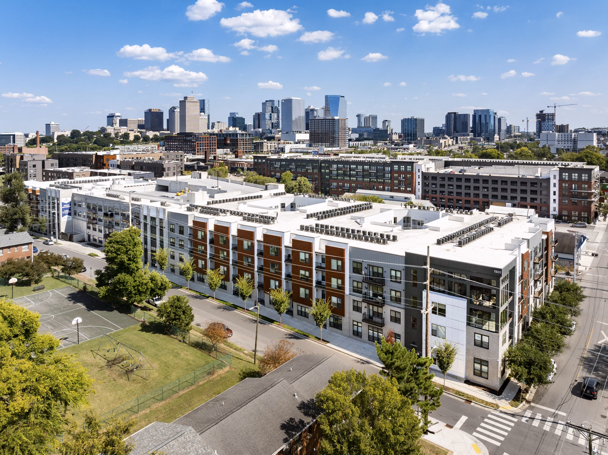 rendering at Apex Marathon Village Apartments