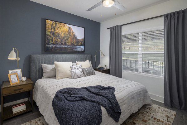 Cozy bedroom with modern decor at Prose Cartersville Apartments