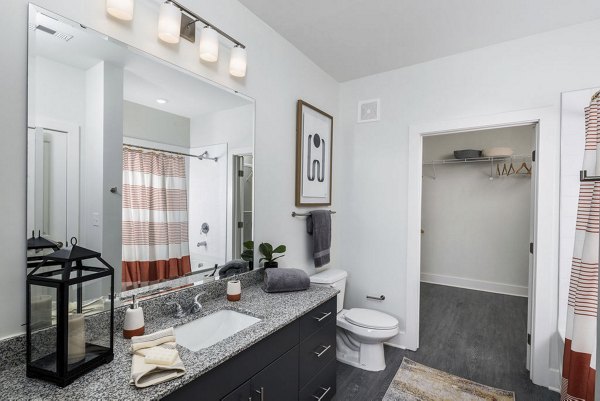 Modern bathroom with stylish fixtures at Prose Cartersville Apartments