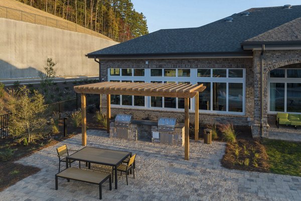 Outdoor grill area with modern BBQ facilities at Prose Cartersville Apartments