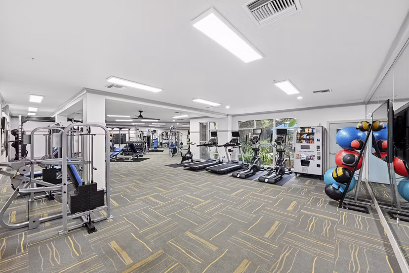 fitness center at Integra Lakes Apartments