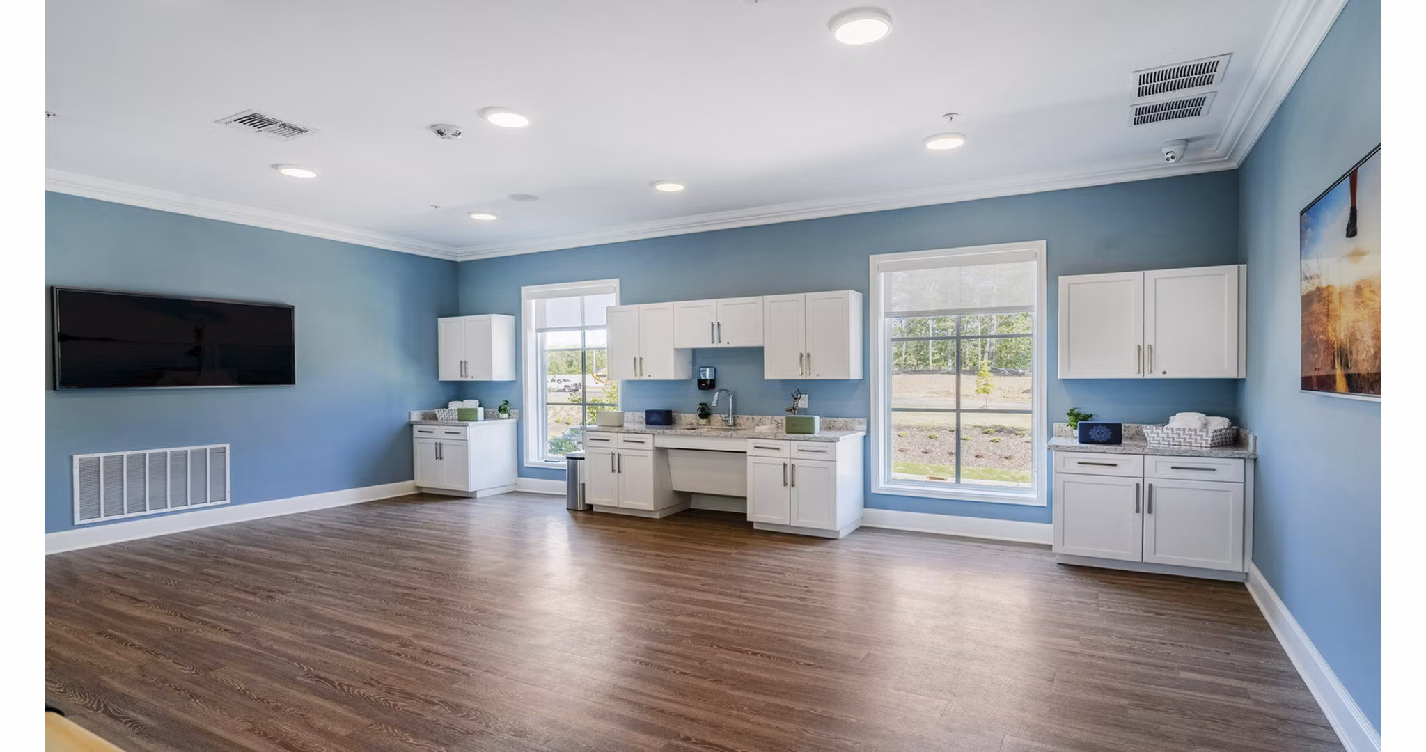 Stylish clubhouse with modern amenities at Outlook Gwinnett Apartments