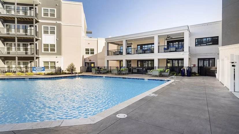 Resort-style pool at Outlook Gwinnett Apartments offering luxurious relaxation