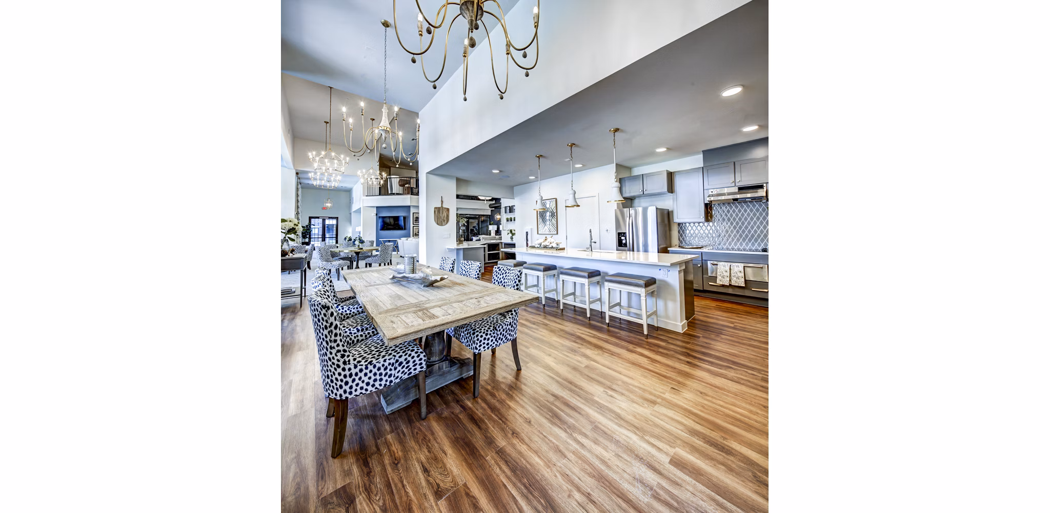 Elegant clubhouse with modern furnishings at NorthStar Georgetown Apartments
