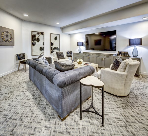 Clubhouse with modern design and comfortable seating at NorthStar Georgetown Apartments