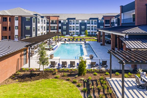 Rooftop pool with city views at NorthStar Georgetown Apartments