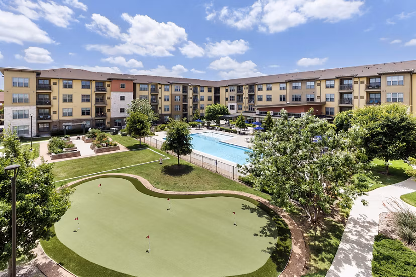Hair salon with modern styling stations at The Orchards at Arlington Highlands Apartments, featuring luxury services and amenities for residents