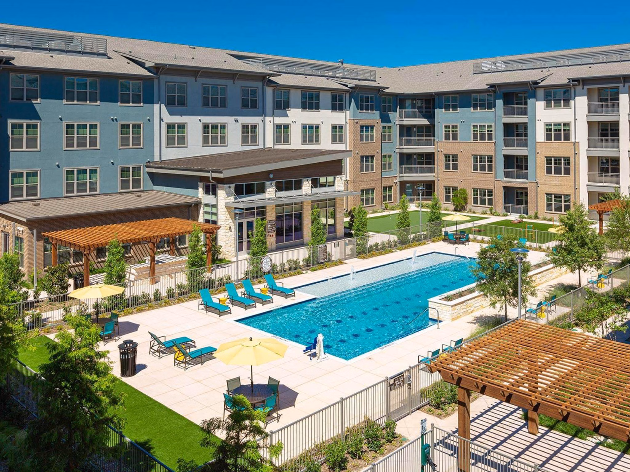 The Orchards at Market Plaza: Scenic view of luxury apartments with lush landscaping