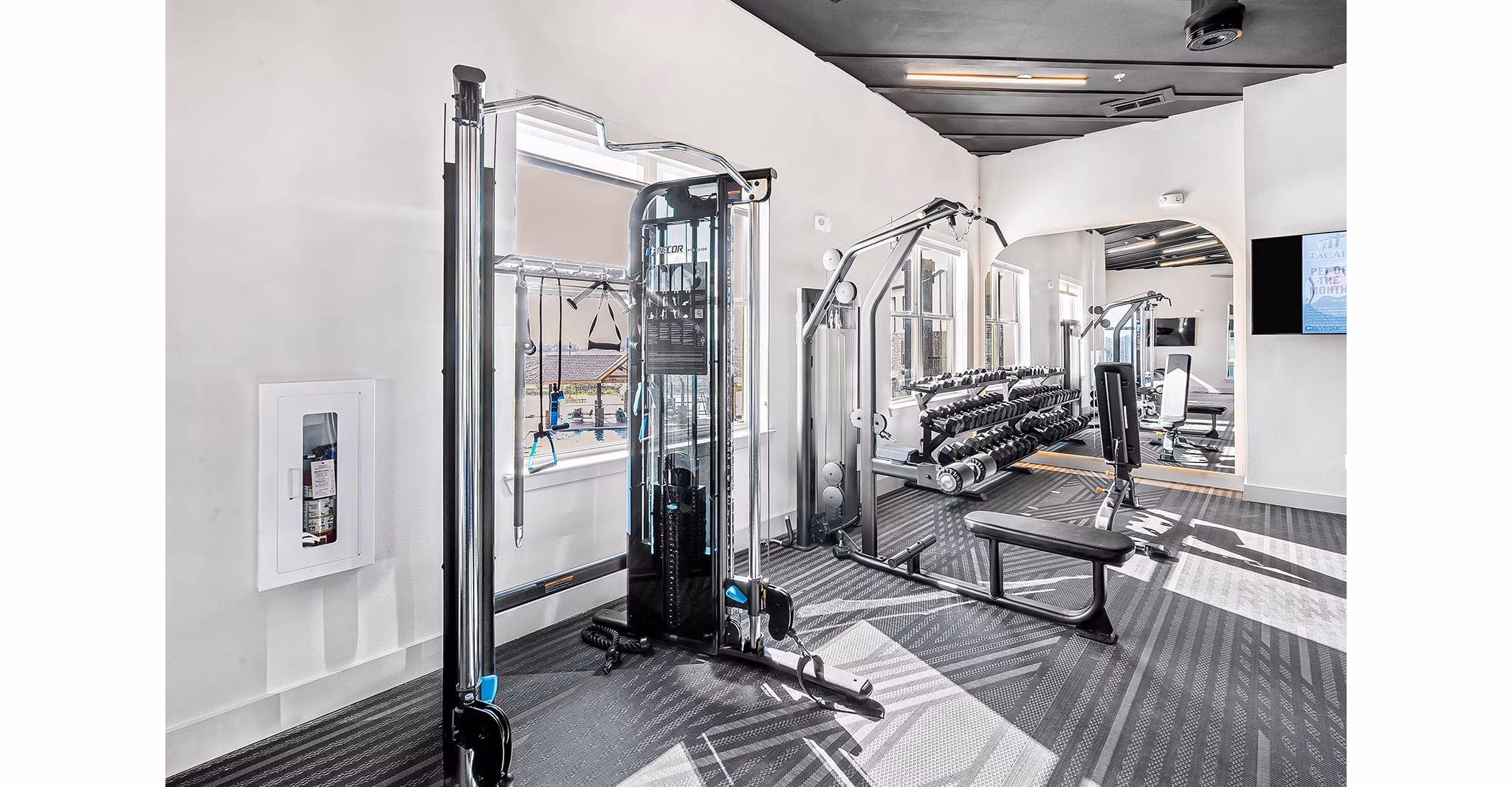 fitness center at Tacara Weiss Ranch Apartments