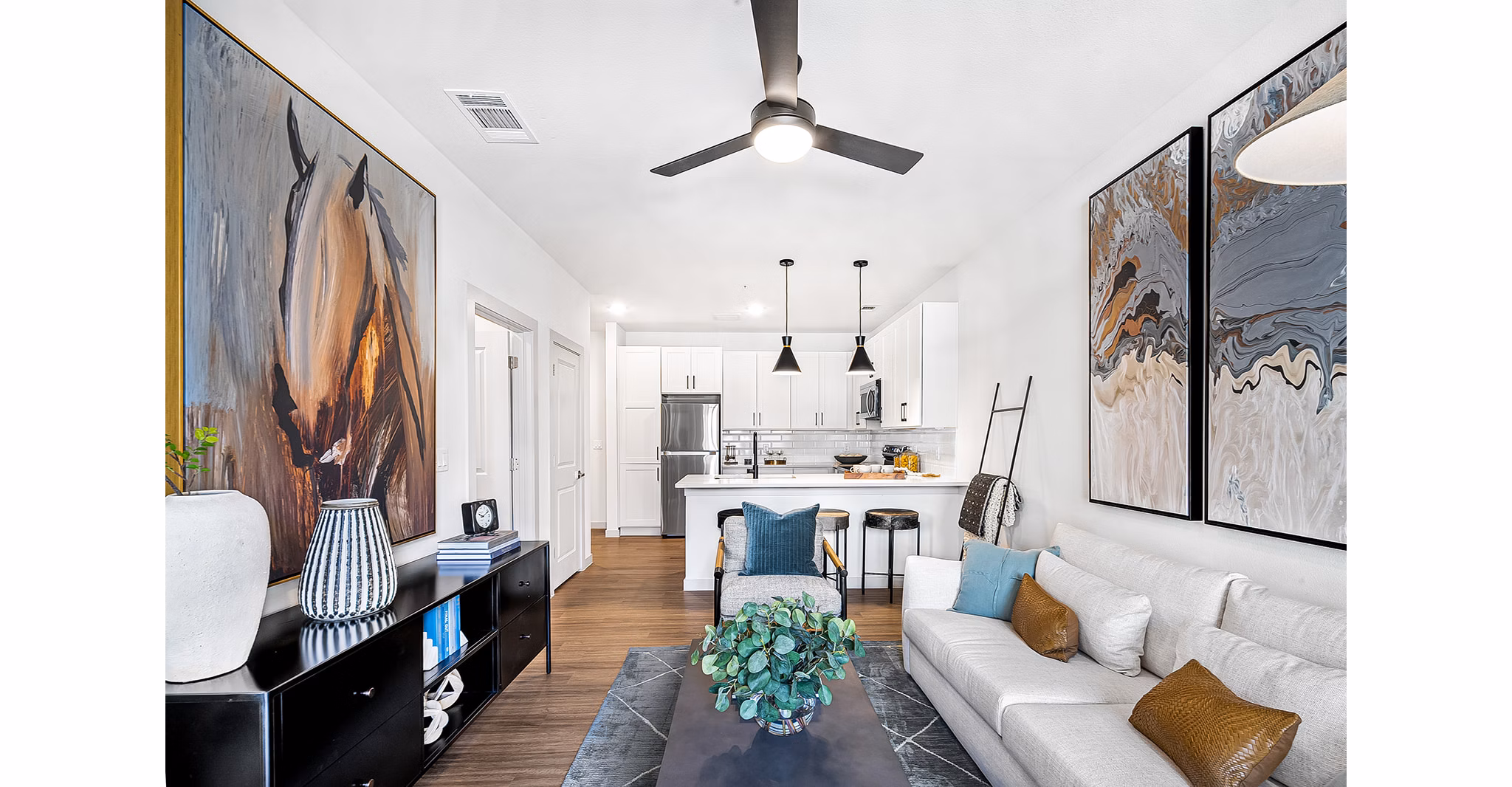living room at Tacara Weiss Ranch Apartments