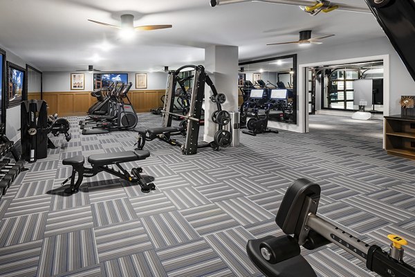 fitness center at Bellamy Executive Park Apartments