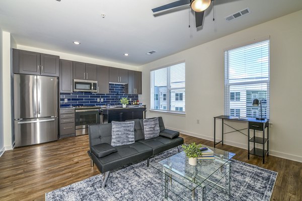 living room at Bellamy Executive Park Apartments