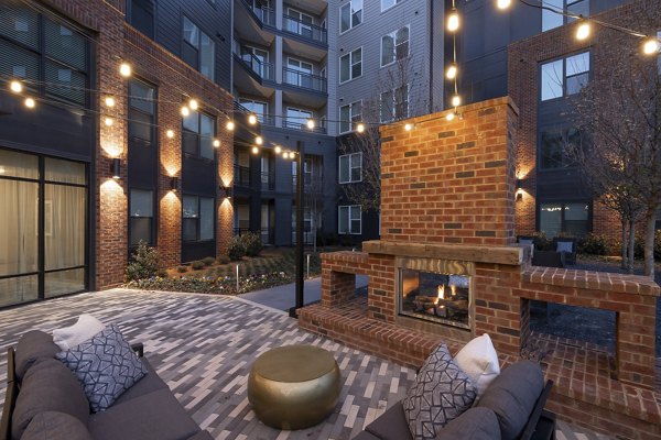 fire pit at Bellamy Executive Park Apartments