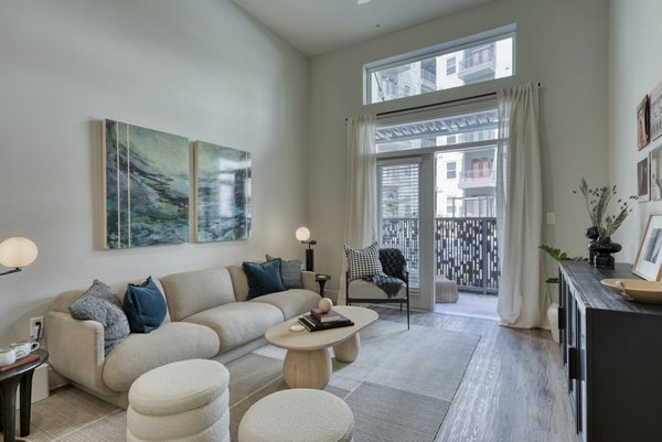 living room at Encore Grayson Apartments