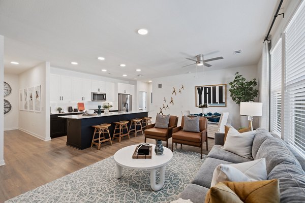 living room at Silos Harvest Green Apartments