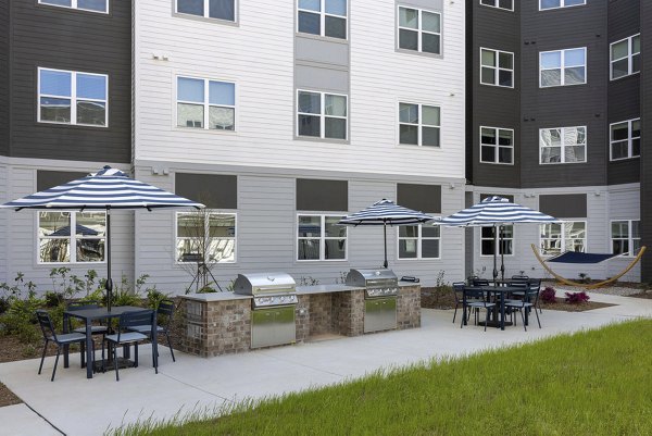 grill area at Prose McCullough Station Apartments