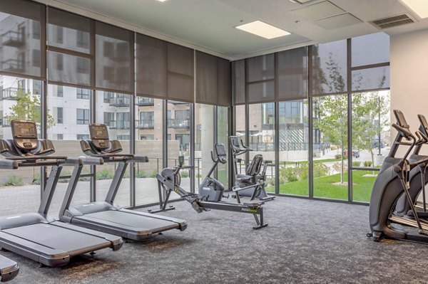 State-of-the-art fitness center with modern equipment at The Lydell Apartments luxury complex