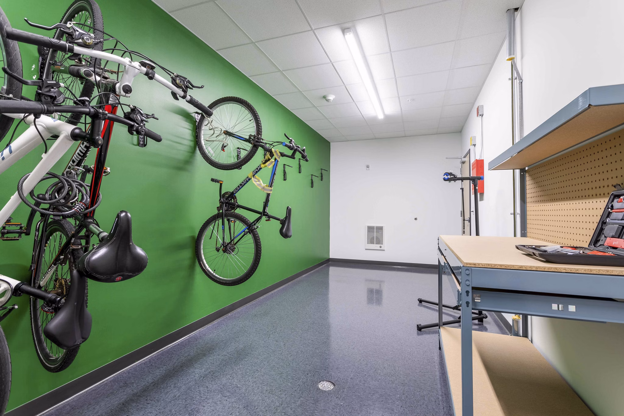 Secure bike storage at The Lydell Apartments, a Greystar community