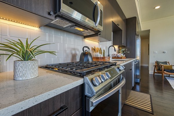 kitchen at One Seven at Belleview Station Apartments